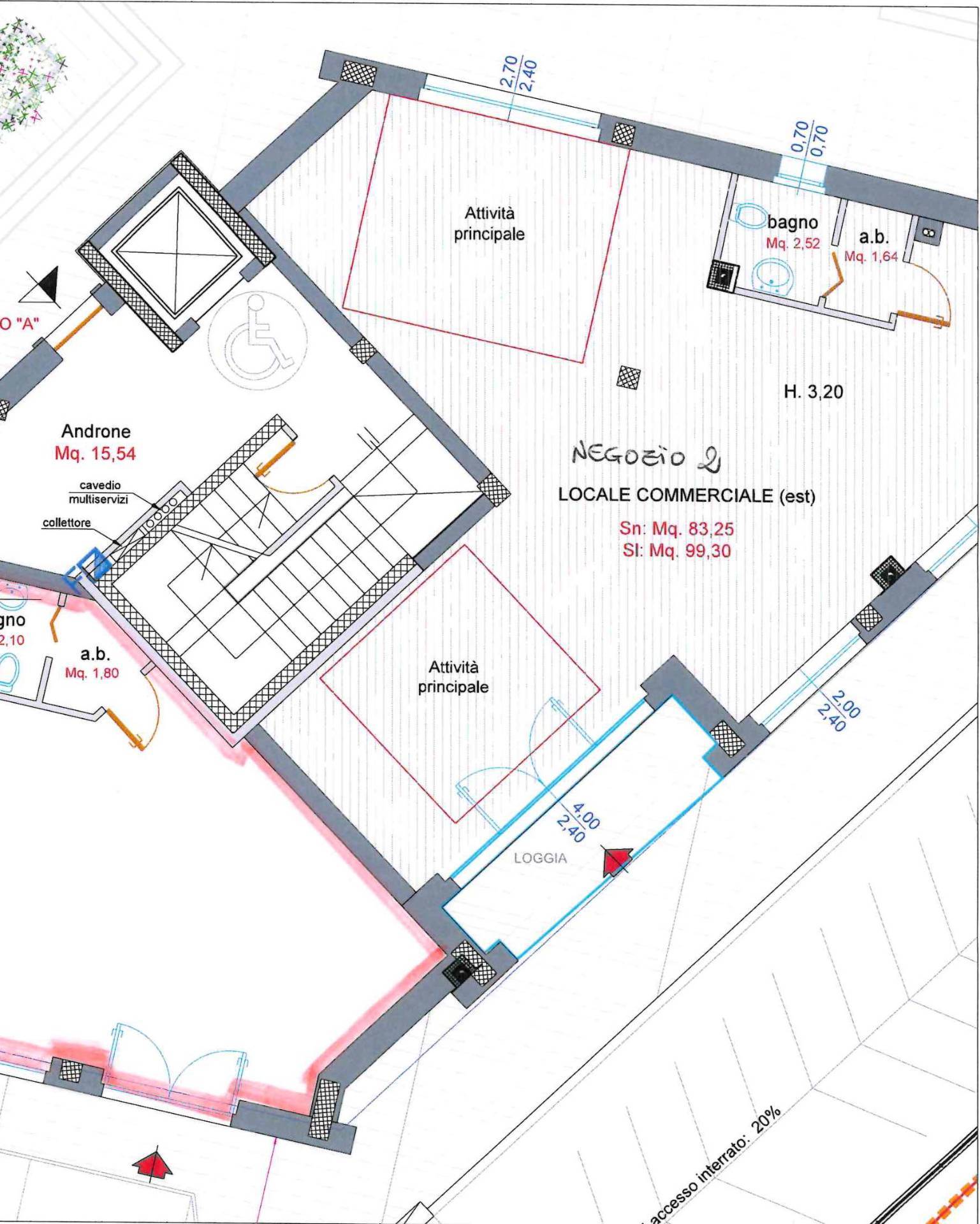 Locale commerciale in vendita a Pesaro, Pantano