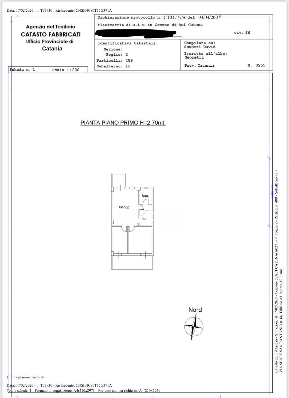Appartamento in vendita a Aci Catena