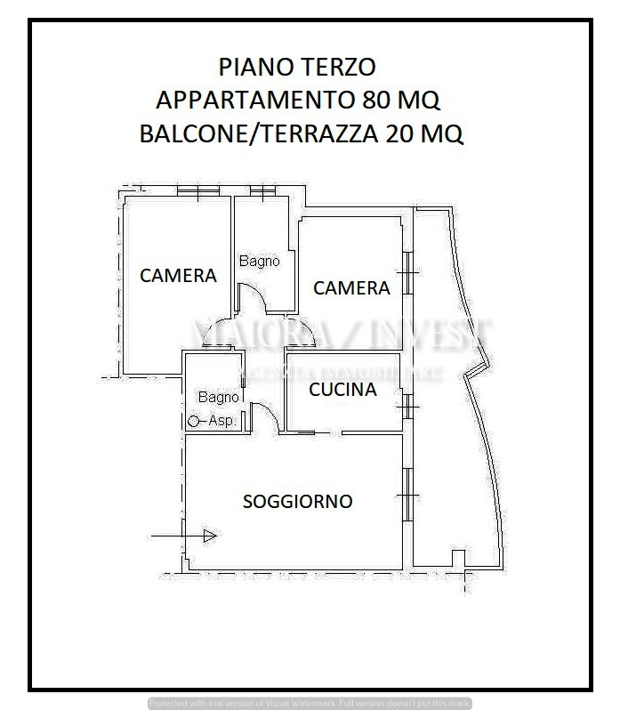 Quadrilocale con terrazzo in via salvo d'acquisto 83, Grottammare