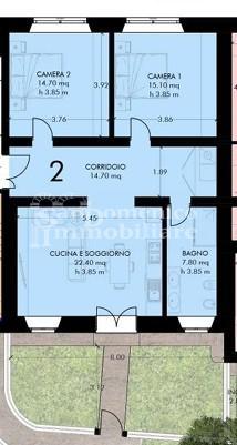 Trilocale con giardino, Pisa san francesco