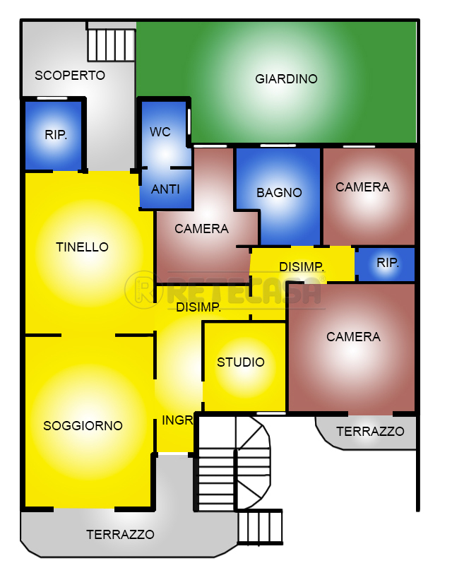 Appartamento con giardino in via ignazio falconieri 8, Nard�