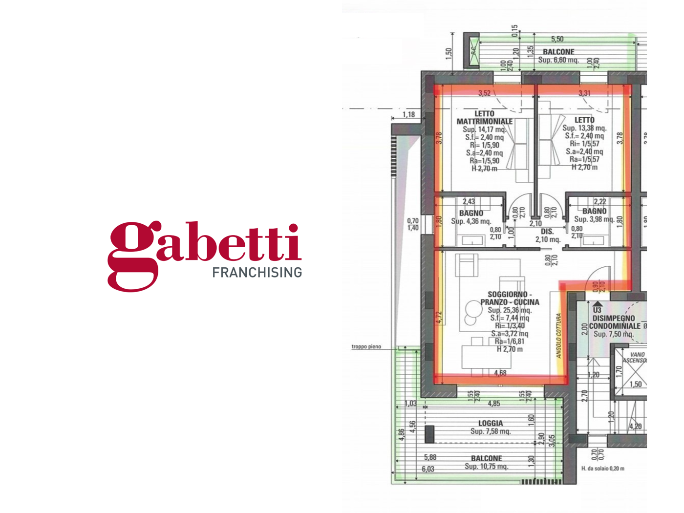 Trilocale con box a Riccione