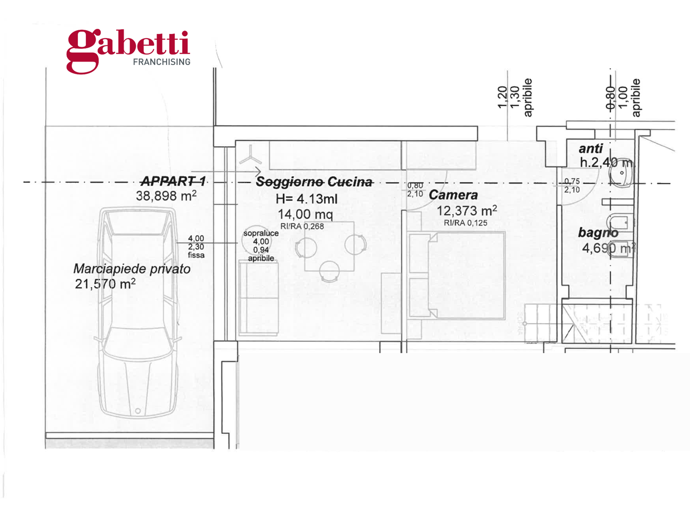 Bilocale con giardino a Rimini
