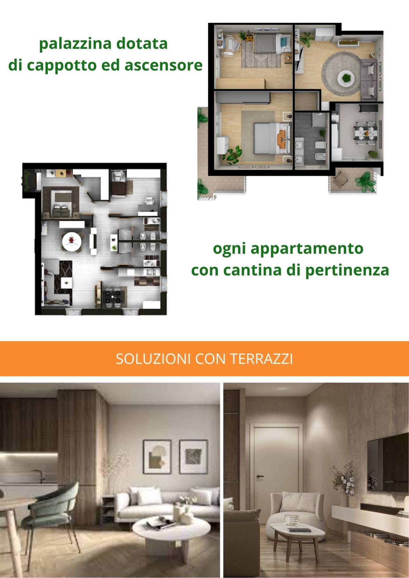 Appartamenti di diverse tipologie in vendita a Poggio Rusco