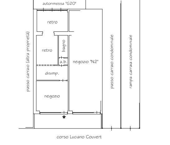 Locale commerciale da ristrutturare in corso luciano couvert 18, Susa