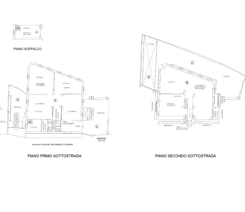 Capannone con terrazzi in via alla chiesa di san giorgio di bavari 11 r, Genova