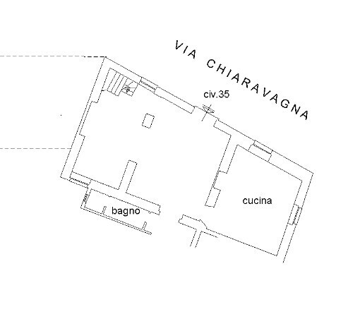 Locale commerciale da ristrutturare in via chiaravagna 35, Genova