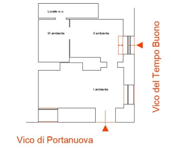 Magazzino da ristrutturare in vico del tempo buono 11, Genova