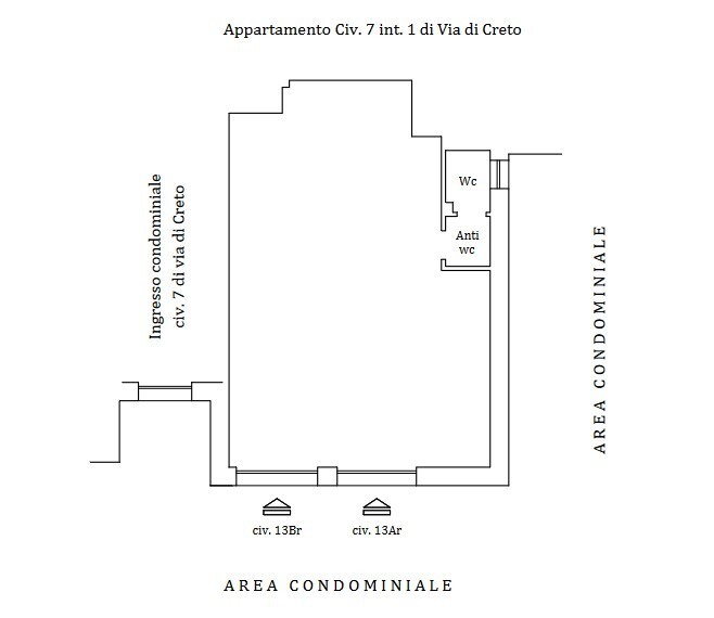 Locale commerciale da ristrutturare in via di creto 13a, Genova