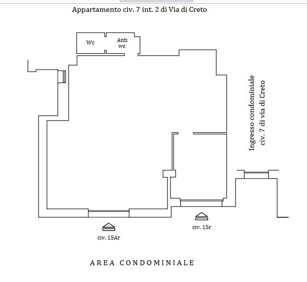Locale commerciale da ristrutturare in via di creto 15 r, Genova