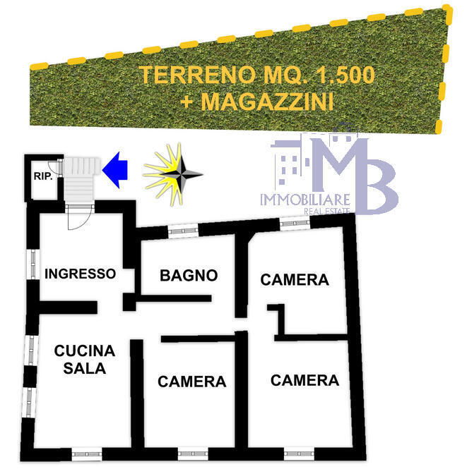 Appartamento con giardino in via ponti romani 31, Recco
