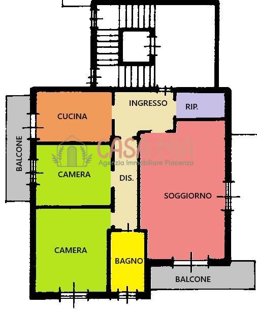 Appartamento in vendita a Piacenza, Zona stadio
