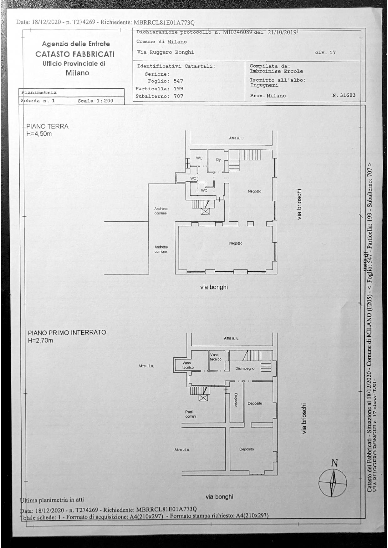 Locale commerciale in vendita a Milano, Meda