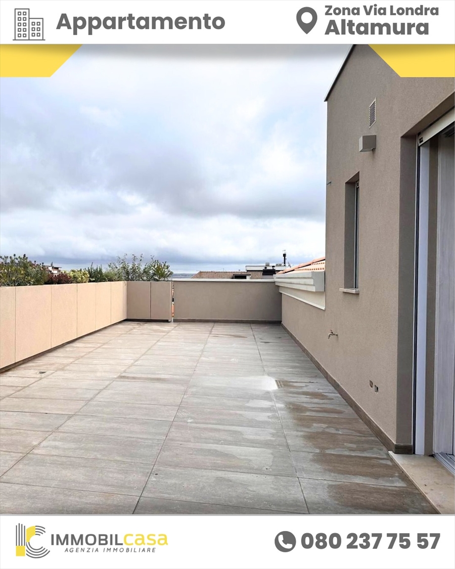 Attico nuovo, Altamura zona parco san giuliano