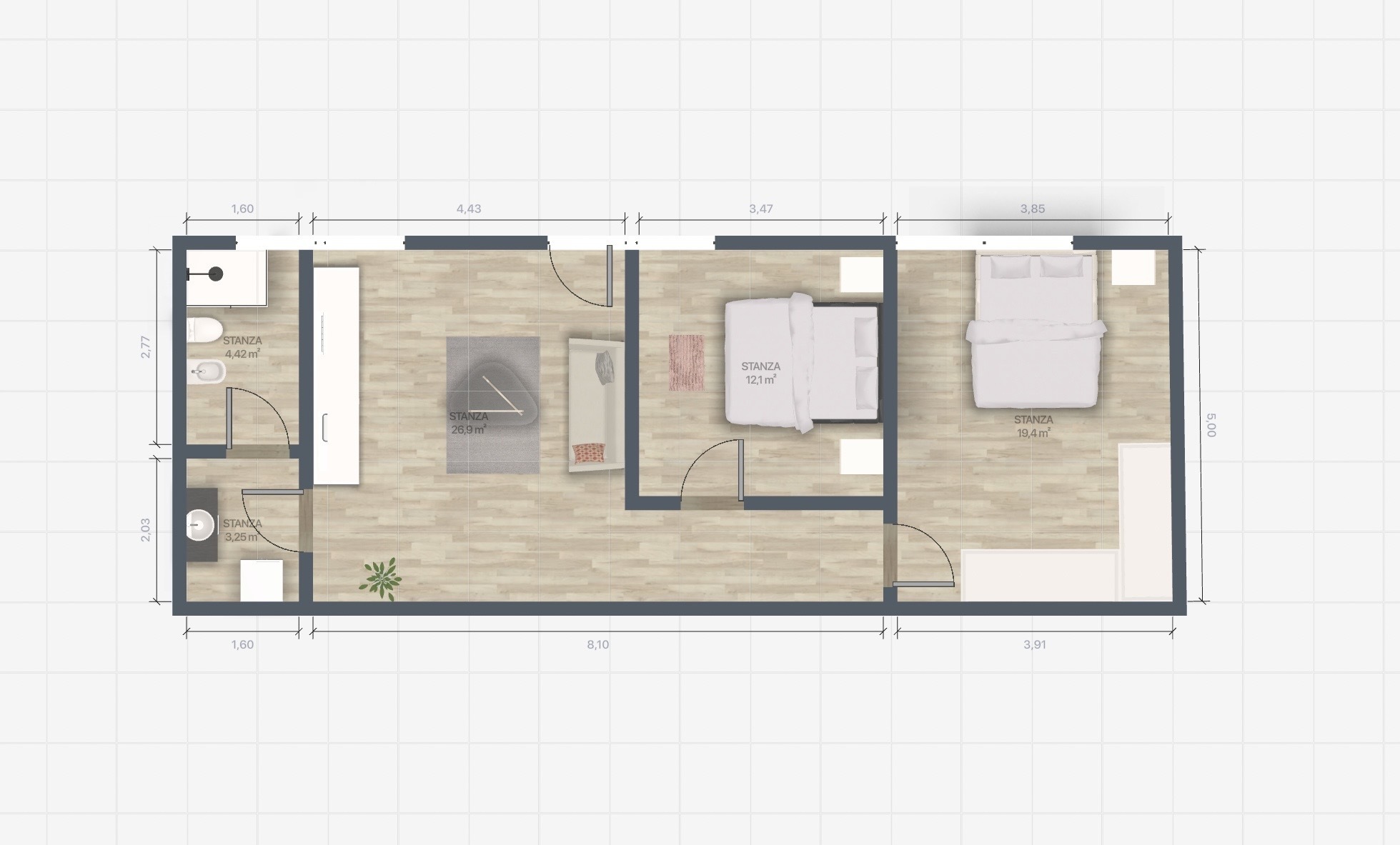Trilocale da ristrutturare in corso milano 38, Bovisio Masciago
