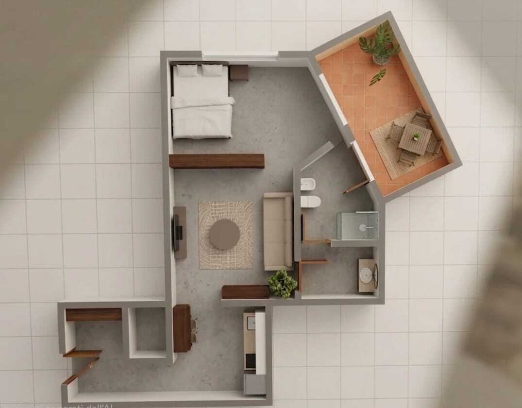 Bilocale con terrazzo in piazza cinque giornate, Arese