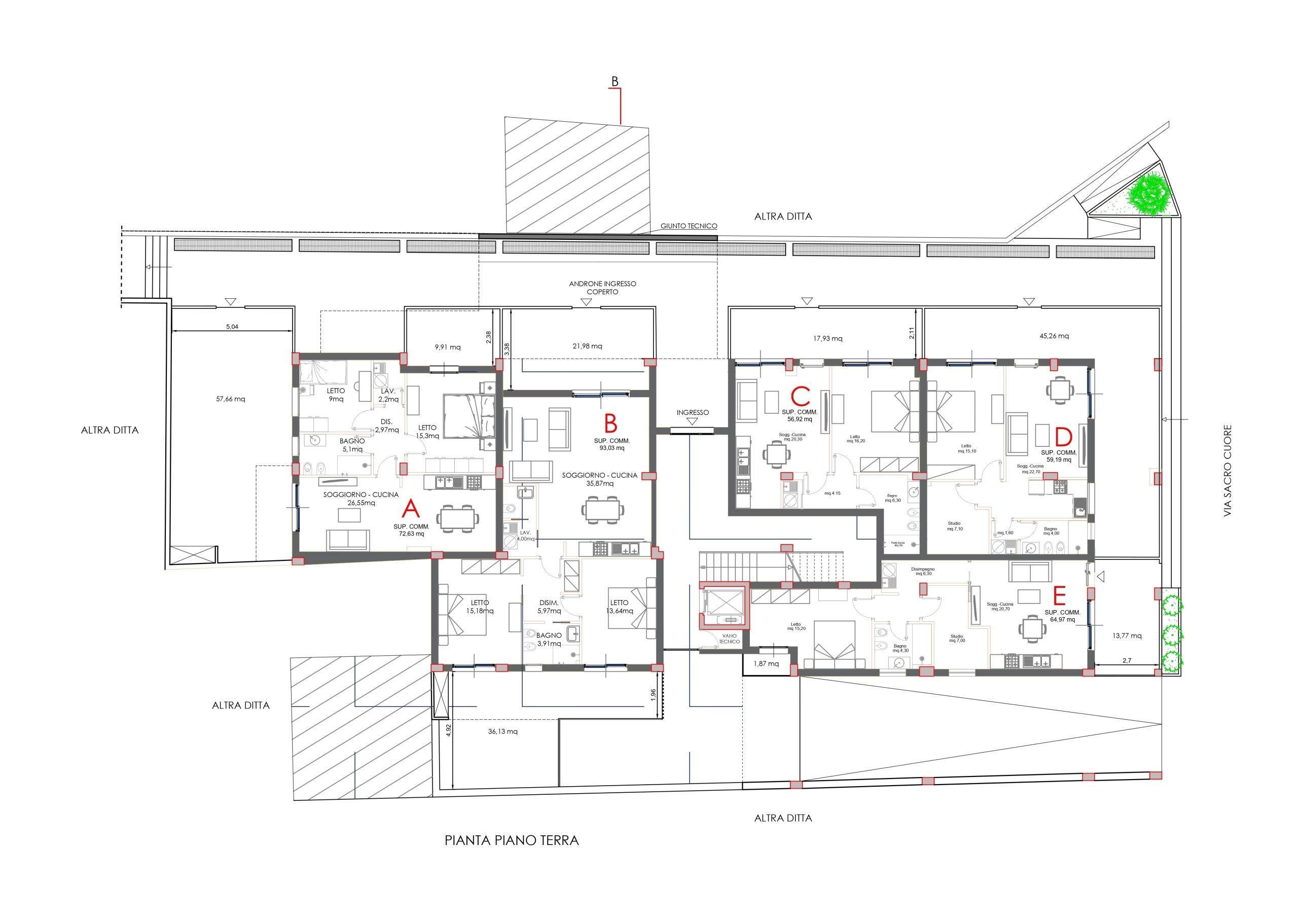 Trilocale con box in via sacro cuore 1611, Modica