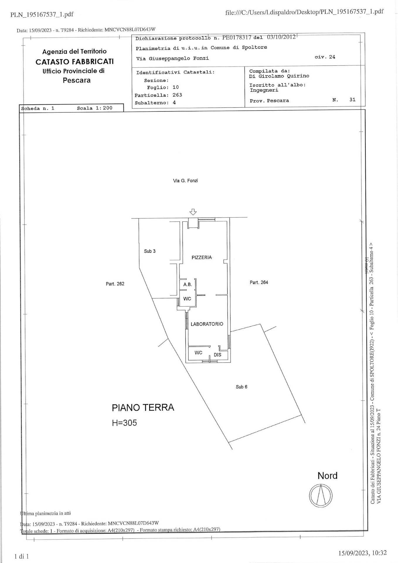 Locale commerciale in vendita a Spoltore