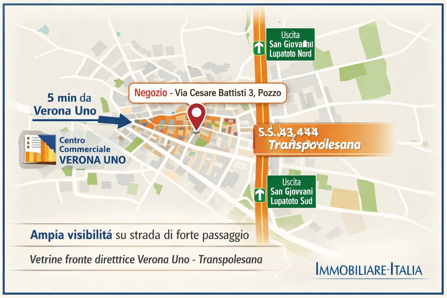 Locale commerciale in affitto a San Giovanni Lupatoto, Pozzo