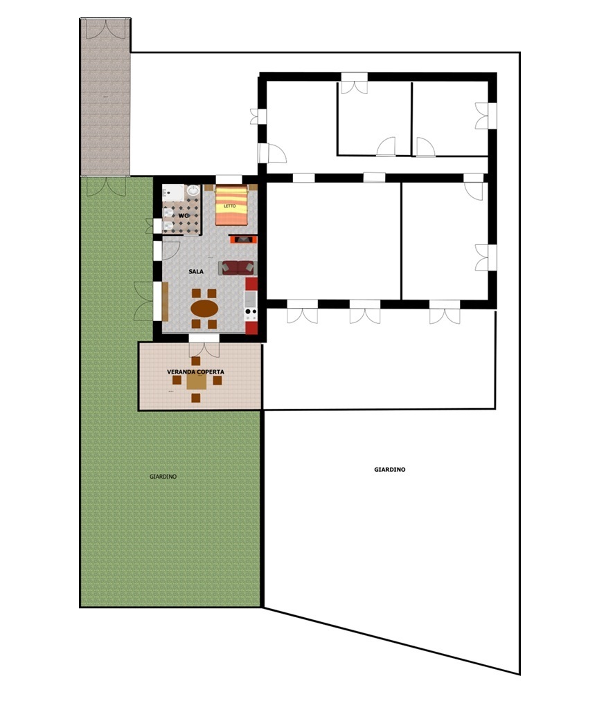 Monolocale con giardino in via lombardia 86, Nettuno