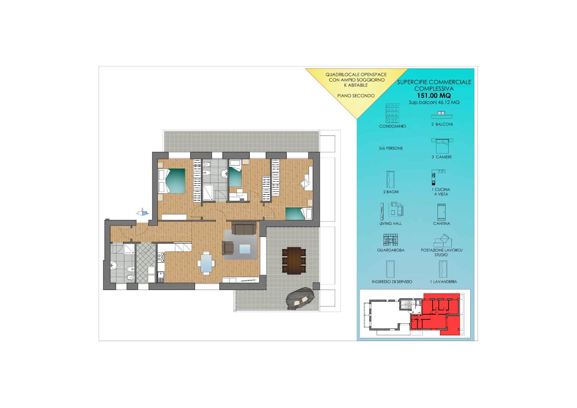 Appartamento in vendita a Monza, Cazzaniga
