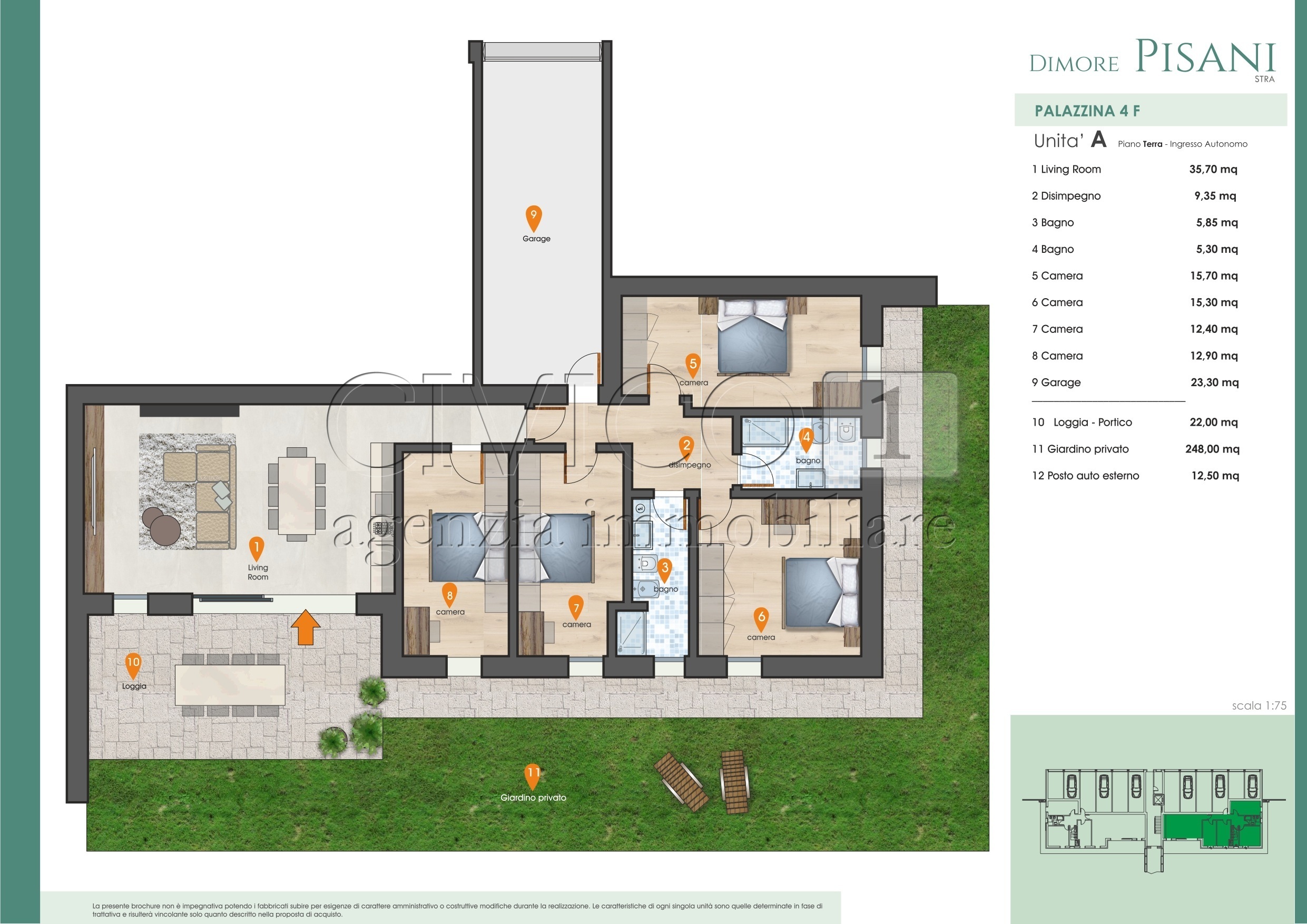 Appartamento con giardino in via c. cavour, Vigonza