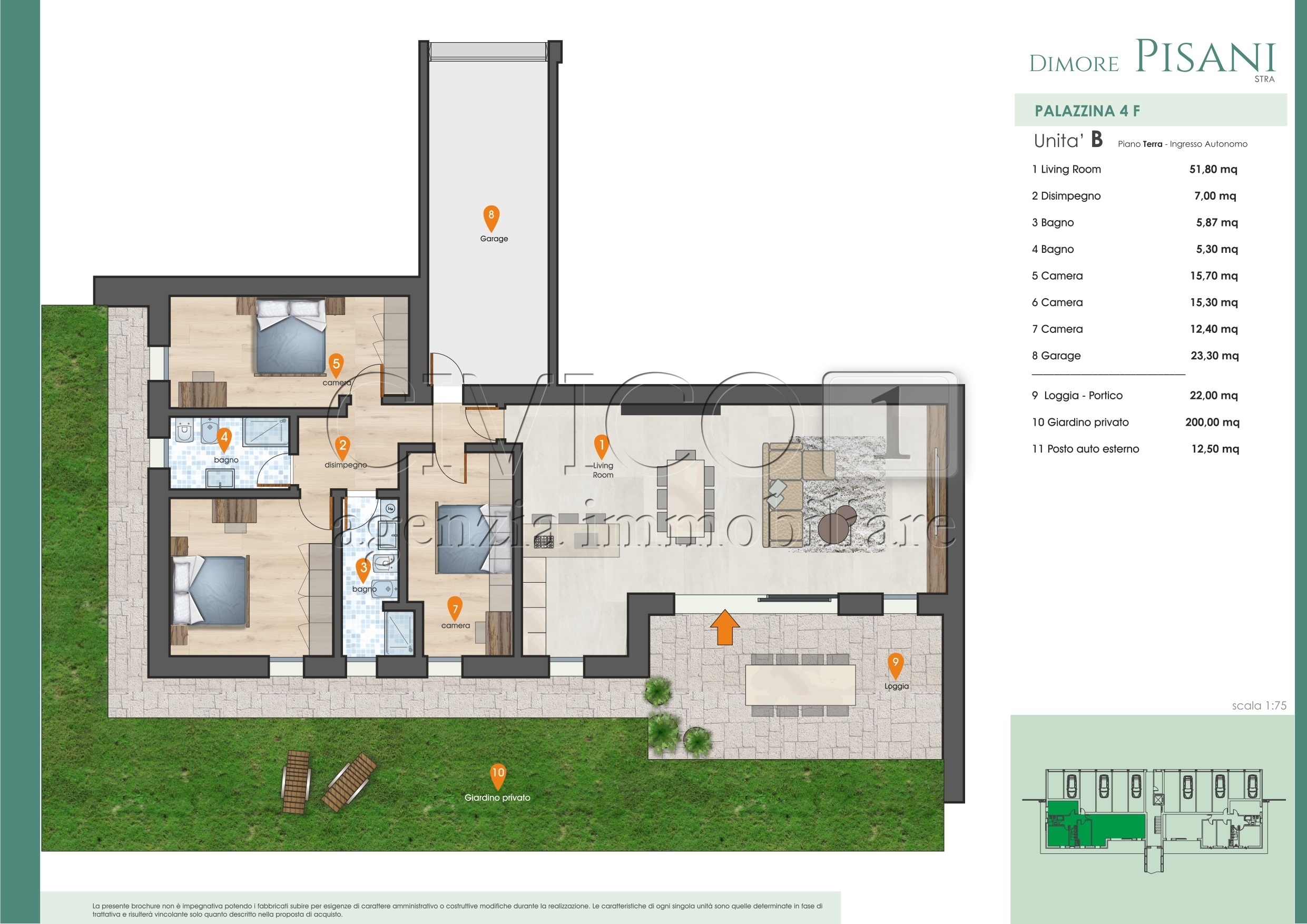 Appartamento con giardino in via c. cavour, Vigonza