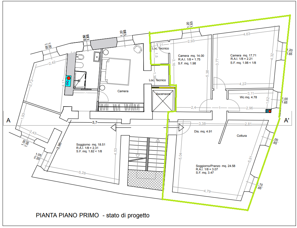 Appartamento nuovo, Massa borgo del ponte
