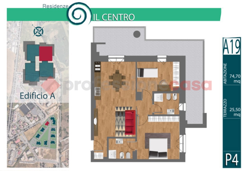Trilocale classe A1 a Guidonia Montecelio