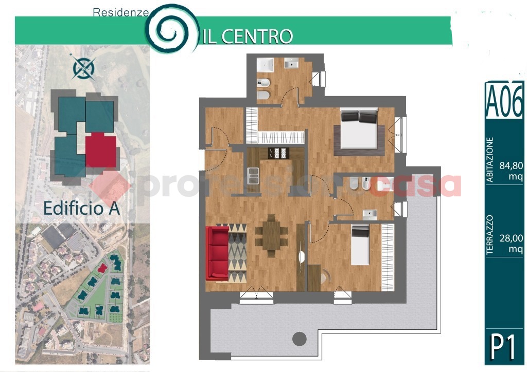 Trilocale classe A1 a Guidonia Montecelio