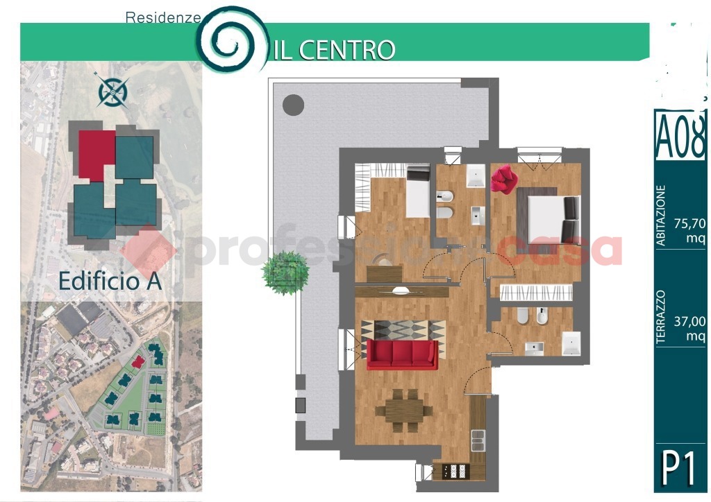 Trilocale classe A1 a Guidonia Montecelio