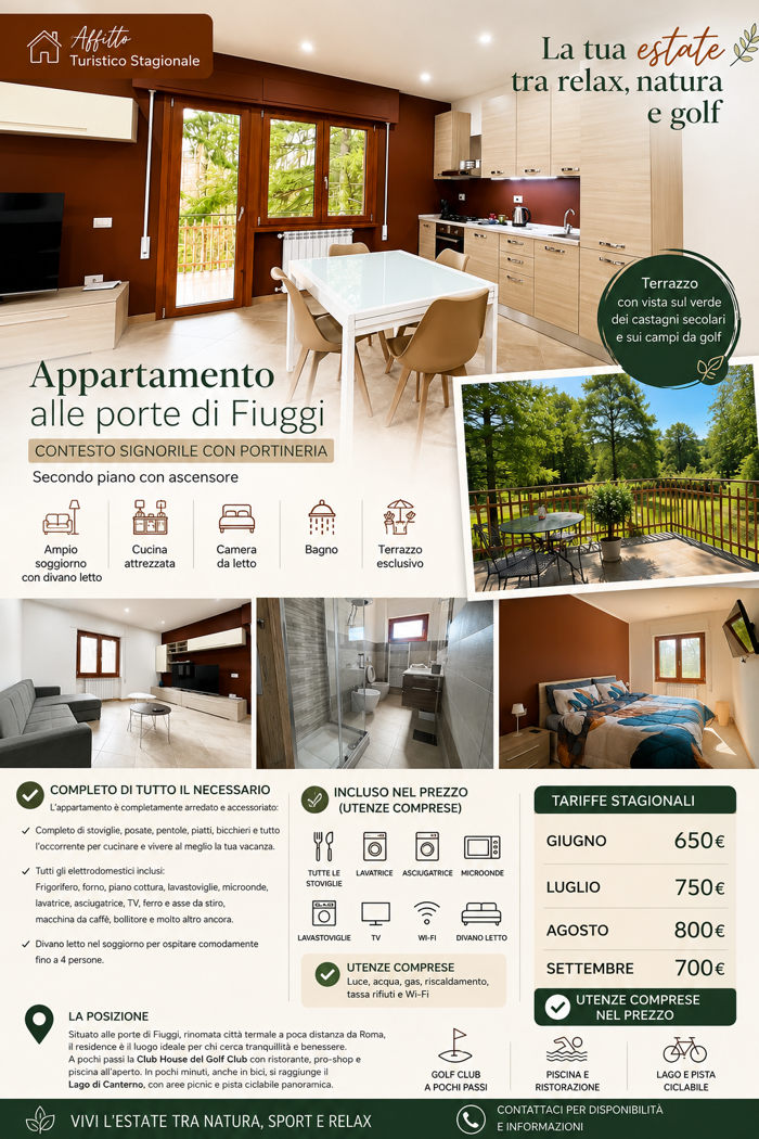 Appartamento arredato in affitto a Fiuggi