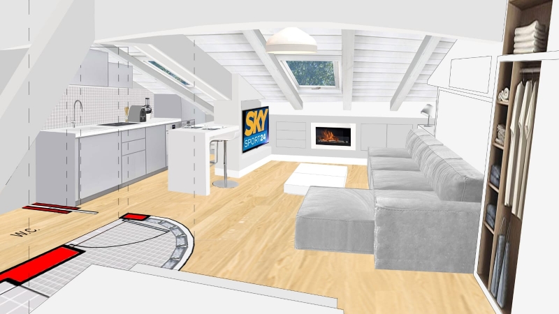 Mansarda con terrazzo a Roma