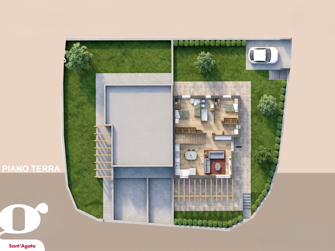 Villa con giardino a Sant'Agata di Militello