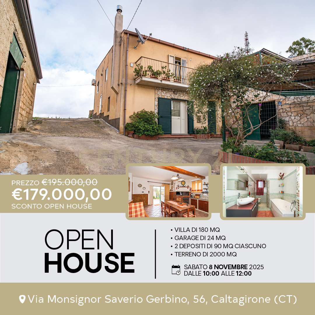 Villa con giardino in via monsignor saverio gerbino 56, Caltagirone