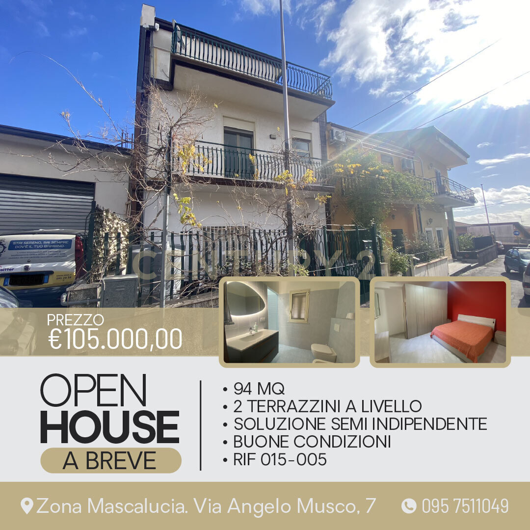 Casa indipendente con giardino in via angelo musco 7, Mascalucia