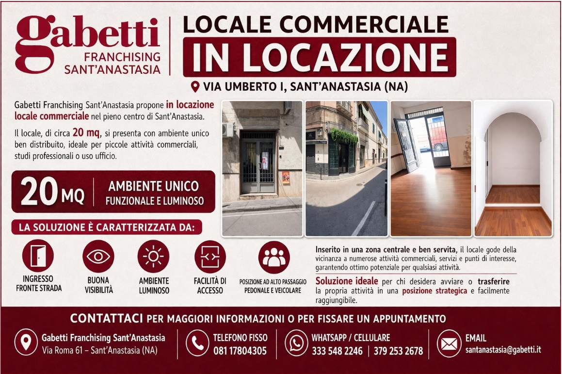 Attivit� commerciale in affitto/gestione a Sant'Anastasia