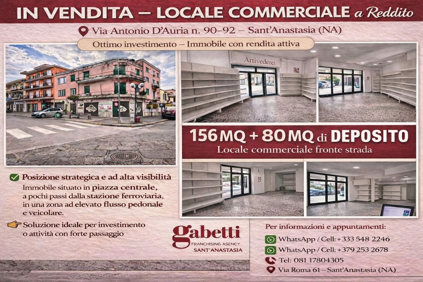 Negozio in vendita a Sant'Anastasia