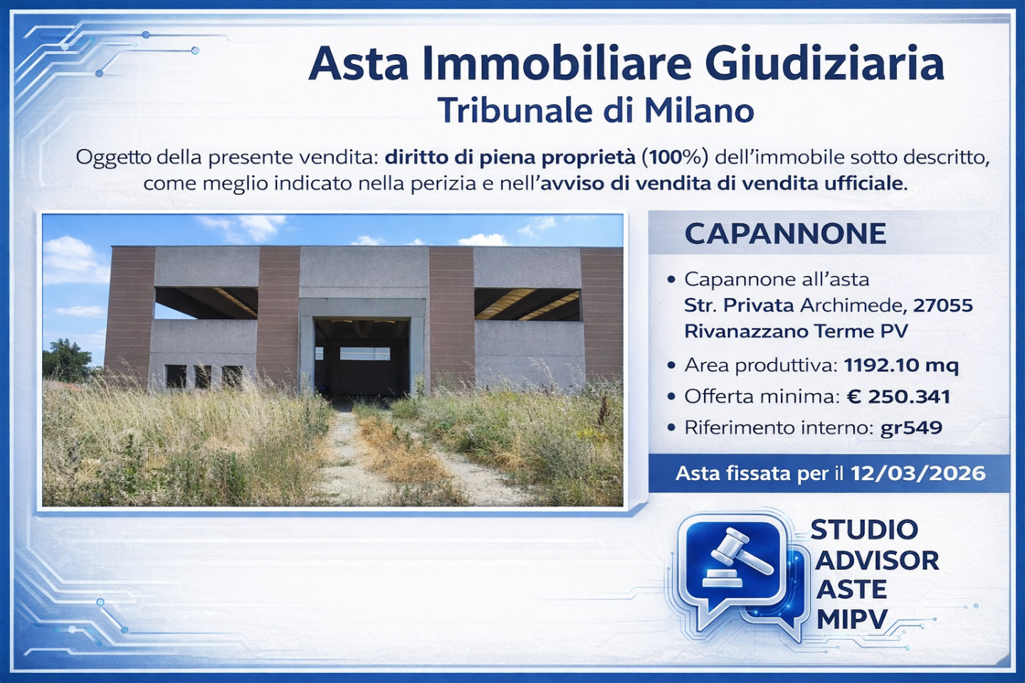 Capannone in vendita a Rivanazzano