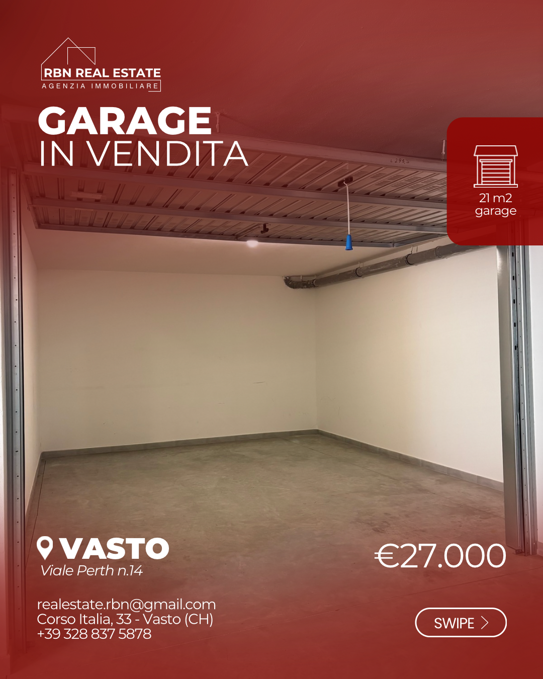 Box/Garage 21mq in vendita a Vasto