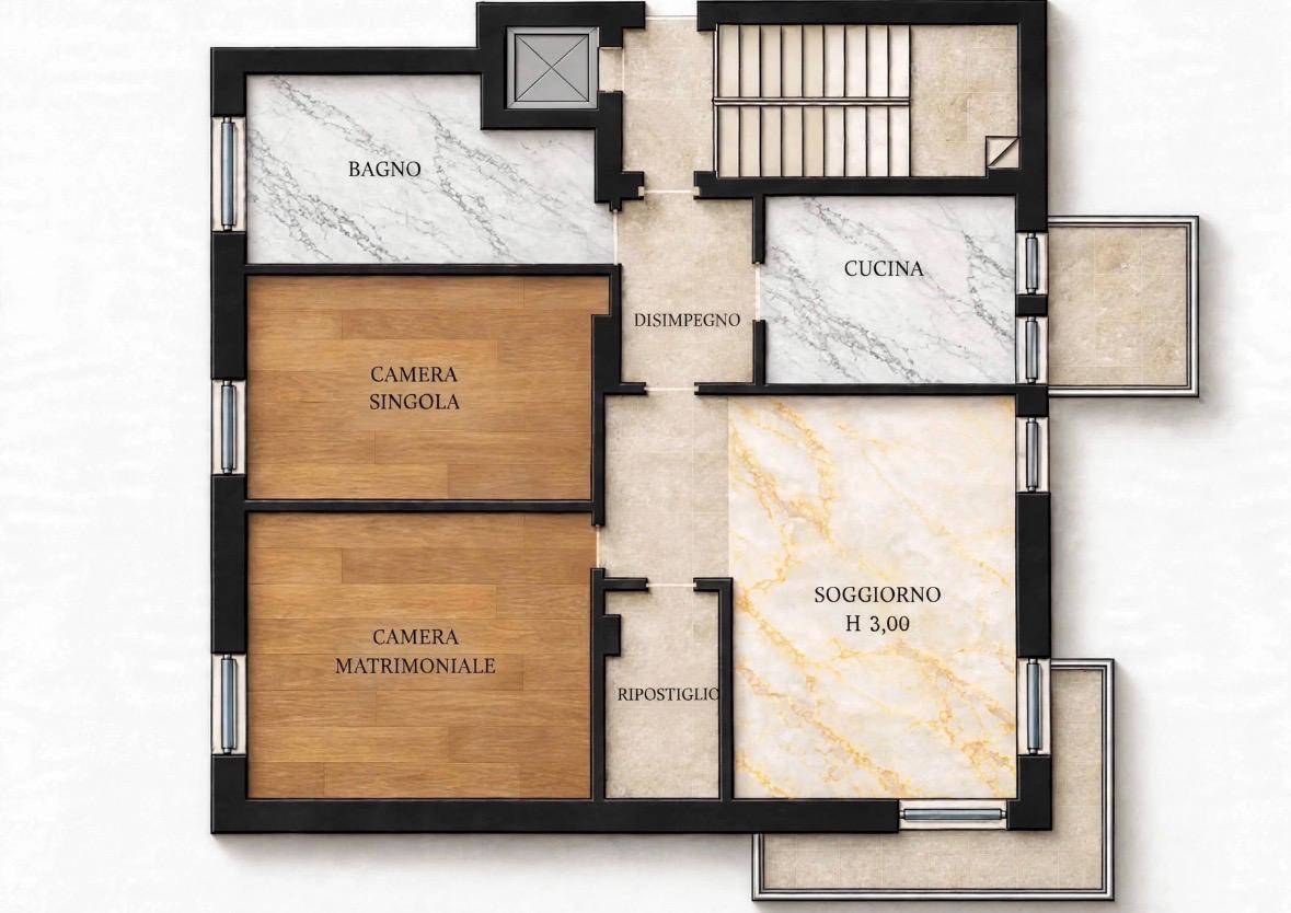 Appartamento in vendita a Bergamo, Centrale
