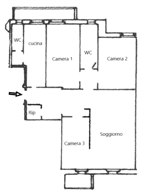 Appartamento con giardino in via dei biancospini 20, Milano