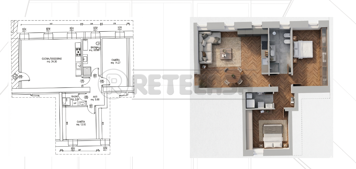 Quadrilocale nuovo in via via della campana 2, Schio