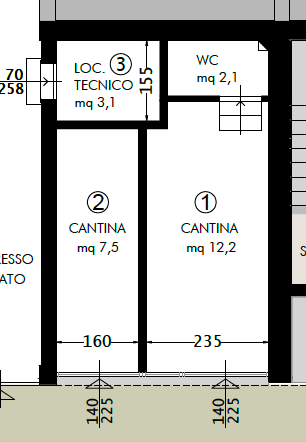 Quadrilocale con terrazzo a Cascina