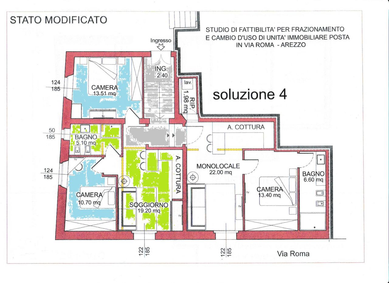 Trilocale ristrutturato in via roma, Arezzo