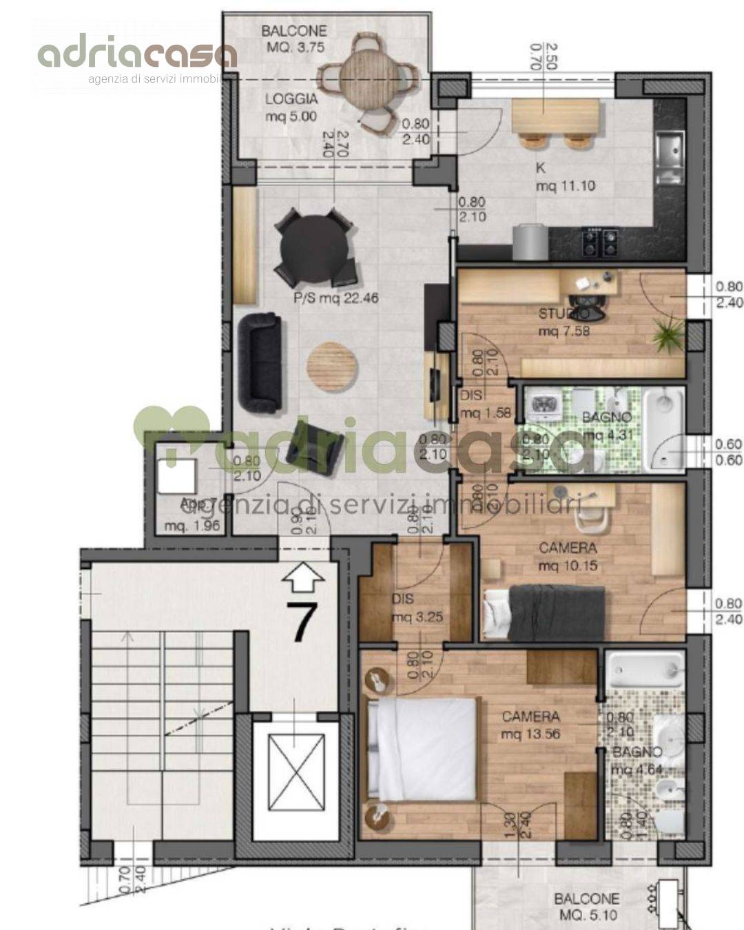 Appartamento in vendita a Riccione