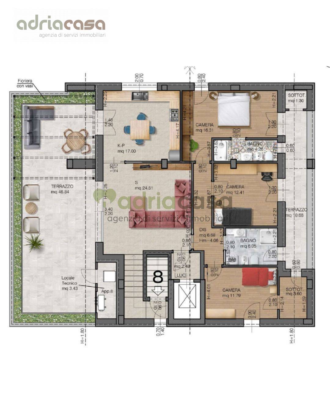 Appartamento in vendita a Riccione