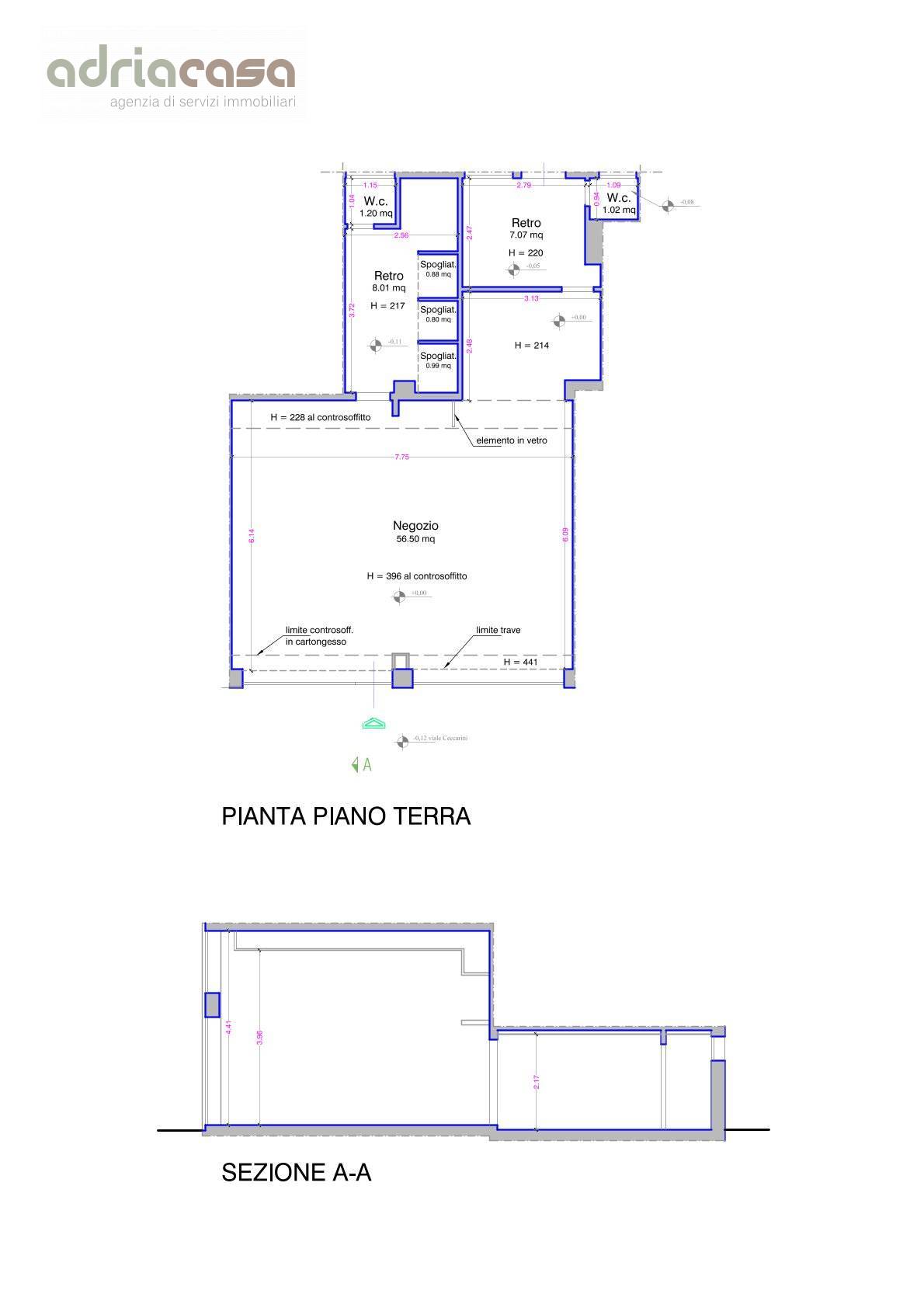 Locale commerciale in affitto a Riccione