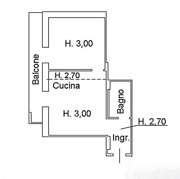 Bilocale con terrazzo a Firenze