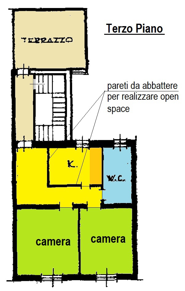 Trilocale con terrazzo in via borghetto, Piacenza